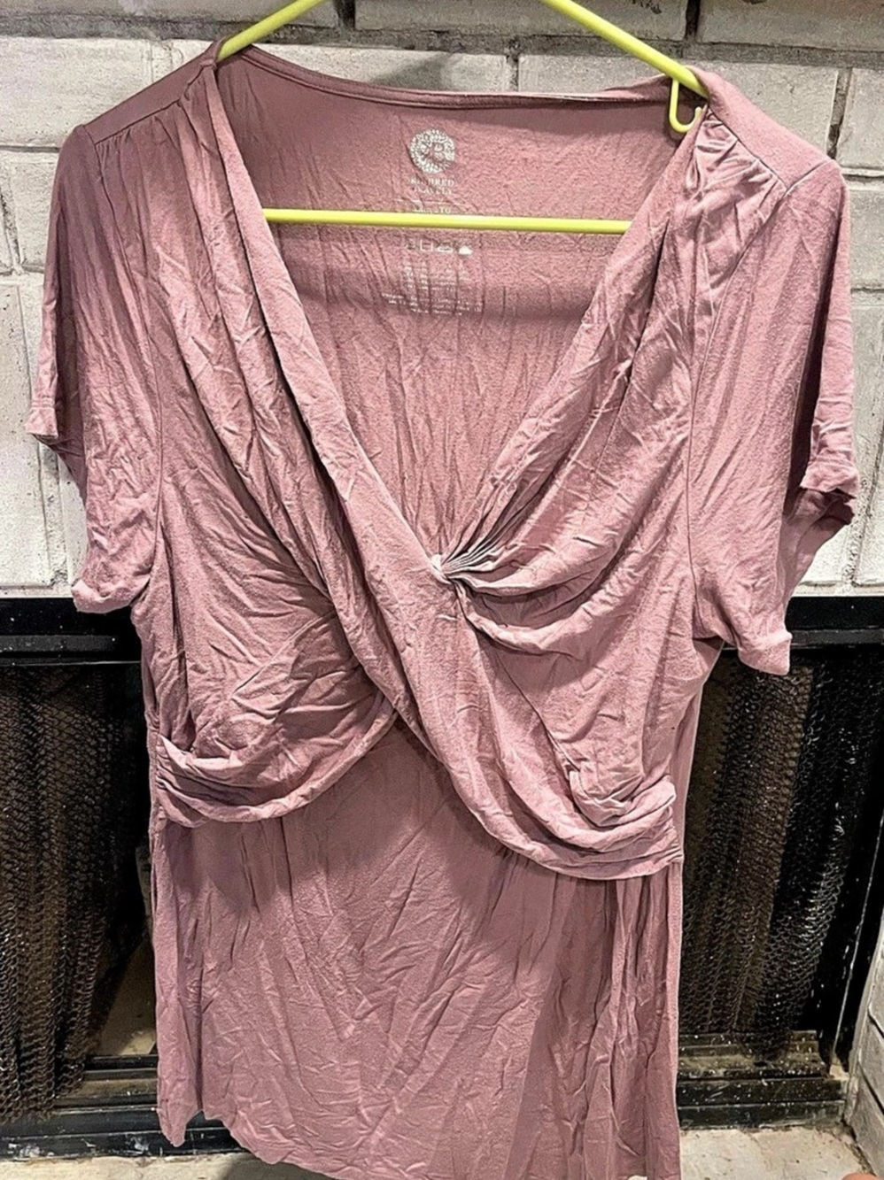 Kindred Bravely Front Twist Nursing Top Pink XXL
